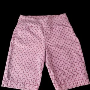 Pink Patterned Women's Shorts